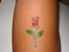 glitter rose tattoo